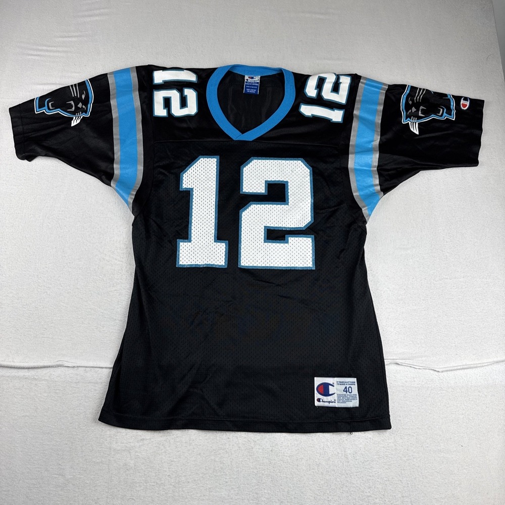 VTG Kerry Collins Carolina Panthers Chanpion Mens NFL Jersey Medium Nylon 90s